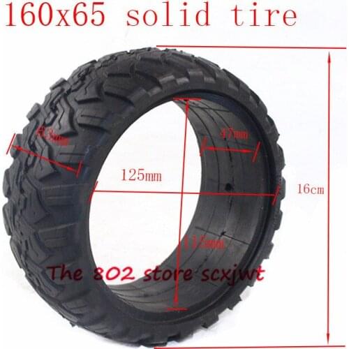 Lightning Delivery Electric skateboard tire 160x65 solid pneumatic tire 160mm tyre explosion-proof tire 160*65 tubeless tyre