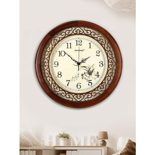 Modern Design Art Nordic Design Smart Wall Clock Bedroom Vintage Wood Saat Fashion Solid Wood Simple Quartz Clock Wall Clock