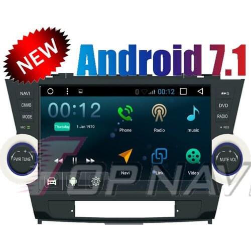 Topnavi 10.1" 1024*600 Quad Core Android 7.1 Car GPS Navigation for Toyota Highlander 2014 Radio Multimedia Audio Stereo,NO DVD