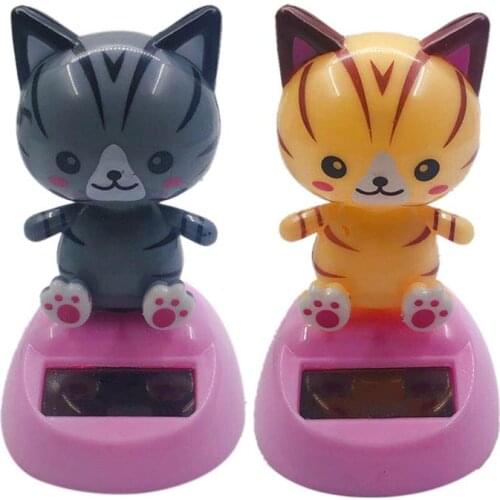 Car Decoration Fashion Creative Solar Powered Dancing Animal Swinging Animated Bobble Dancer Kids Toys Gift Relieve Eye Strain