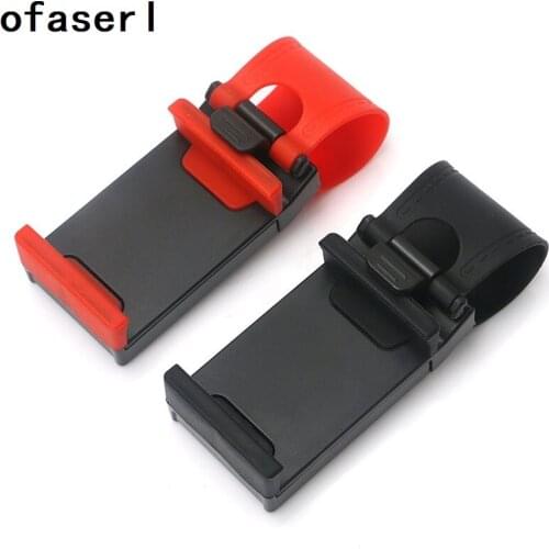 Ofaserl Universal Car Steering Wheel Clip Mount Holder for iPhone 8 7 7Plus 6 6s Samsung Xiaomi Huawei Mobile Phone GPS freeing