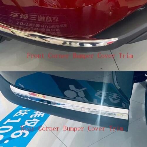 For Toyota Highlander 2021 2022 Stainless Steel Front and Rear Corner Protection Strips Trim Cover Car Decoration Styling Trims
