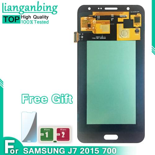 Super AMOLED 5.5'' LCD For SAMSUNG GALAXY J7 LCD 2015 J700 J700F J700H J700M LCD Display Touch Screen Digitizer Assembly