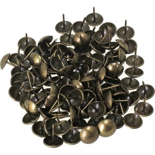16 x 20mm Bronzy Antique Upholstery Nails Tacks Studs Ancient Style Furniture Fix Pack of 100