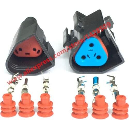 5 Sets 3 Pin Automotive Connector Female Male Waterproof Plug For Car