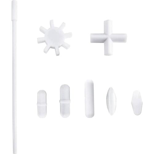 7 Shapes Magnetic Stirrer Stir Bars Mixer PTFE Stiring Rod with Magnetic Retriever (8 Pack)