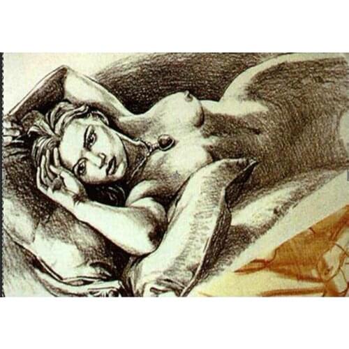 People DIY Diamond Painting Cross Stitch 5D Diamond Embroidery Naked girl Full crystalRound Diamond Mosaic Home decor gift AA414