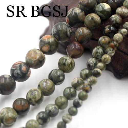 Free Shipping 4 6 8 10mm Natural Gems Round Green Eye Jaspers Wholesale Beads Strand 15inch