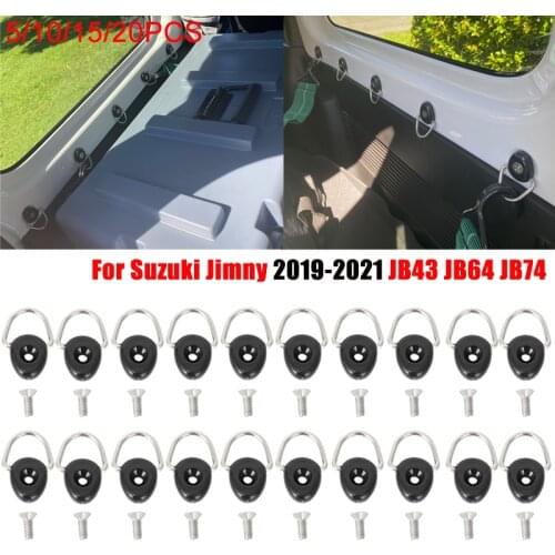 For Suzuki Jimny 2019 2020 2021 JB74 JB64 JB43 Tail Box Tie-Down D Pull Buckle Screws Tie Hooks Bolts Nuts Car Interior Moulding