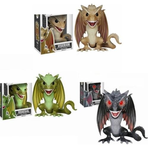 Funko pop Game of Thrones 8 Action Figure Vinyl Doll Drogon Viserion Rhaegal PVC Action & Figure Model Toys Original Box