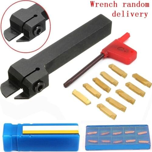 MGEHR 1212-2 12x12x100mm Grooving Tool Holder With 10pcs MGMN200 Insert Blade and Wrench For Lathe Turning Tools