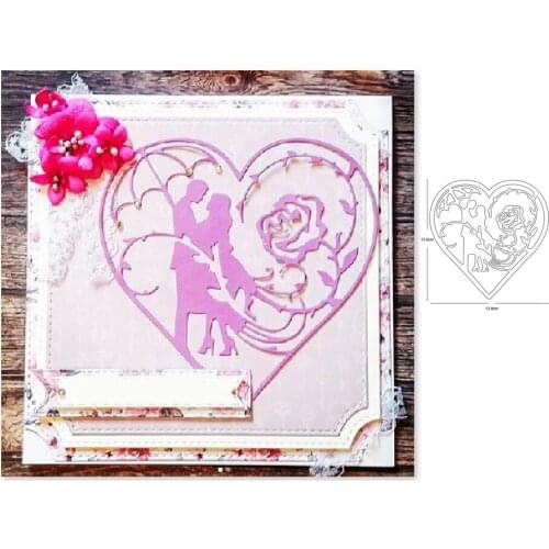 Metal cutting dies heart lover frame die mould decoration Scrapbook paper card craft knife blade punch stencils dies