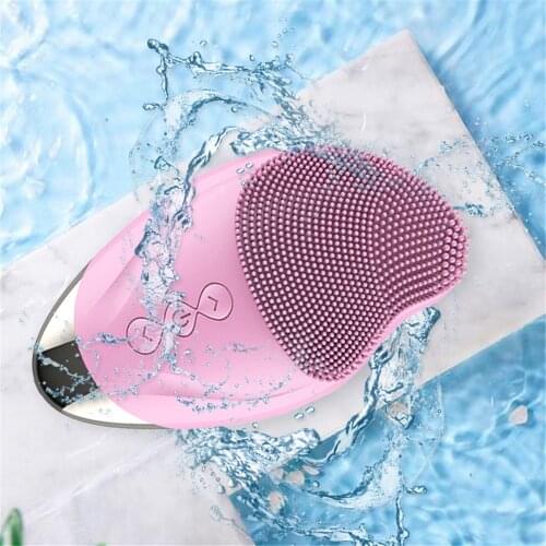 Heating Massager Eye Care Tool Electric Facial Cleansing Brush Ultrasonic Vibration Face Washing Cleanser Skin Care Machine