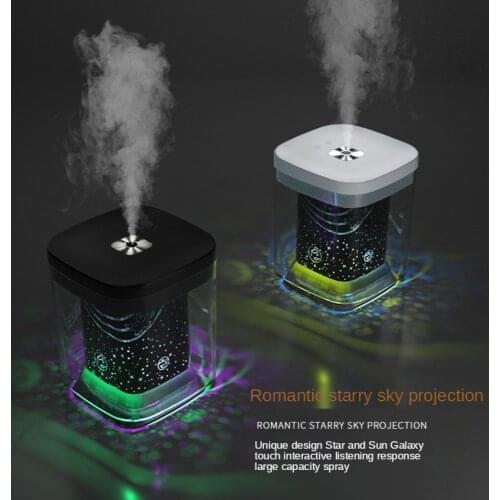 New Large-Capacity Projection USB Rechargeable Colorful Night Light Home DesktopHumidifier Diffuser Aroma Diffuser