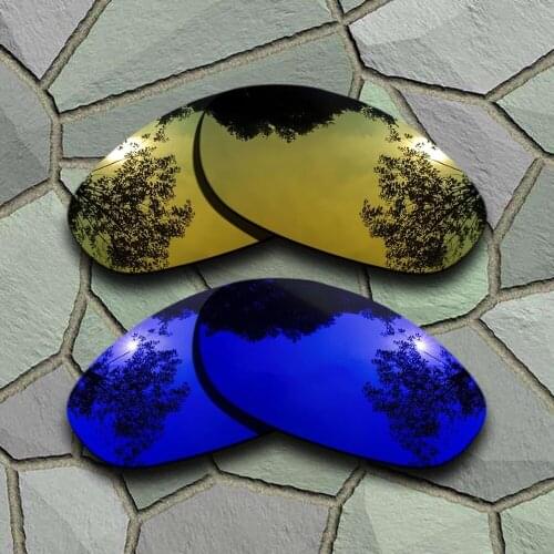 Yellow Golden&Violet Blue Sunglasses Polarized Replacement Lenses for Oakley Monster Dog
