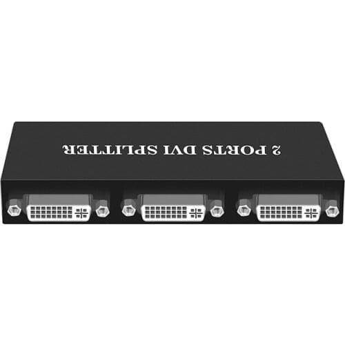 DVI Splitter 1x2 1 In 2 Out DVI Switcher Video Splitter HD 1080P With Power Adapter free shipping