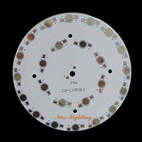 Excellent Quality 24W LED Aluminum Base Plate, 24x1w Anodized PCB, 118mm Diameter High Power Heat Sink Panel