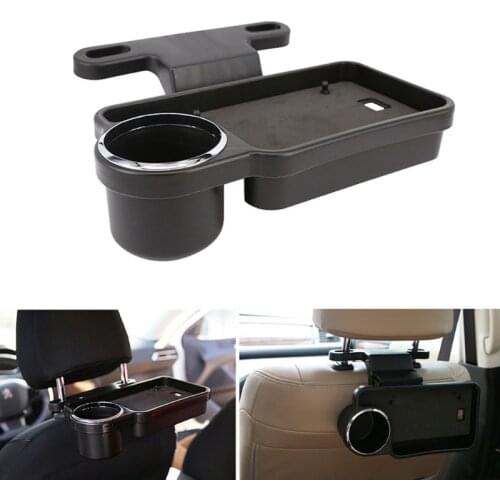 Universal Car Headrest Drink Holder Stand Foldable Rear Seat Table Tray Organizer for Car Interior Accessories