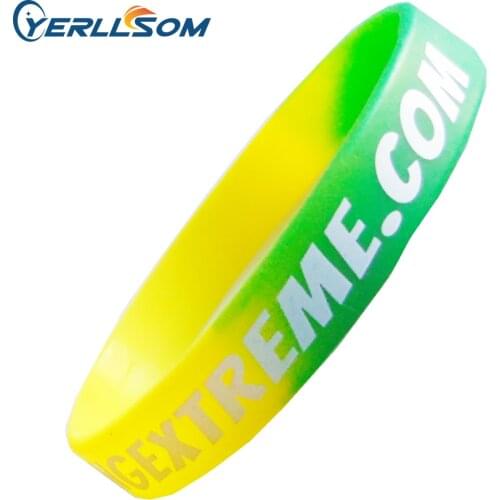 YERLLSOM 200pcs/Lot High Quality Customized Personal Swirl Silicone Bracelets With Logo For YS09100101
