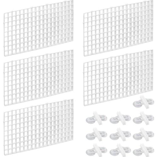 10PCS Aquarium Divider Fish Tank Divider Filter Grids Separation Grid Tray Isolation Board Grid with 20 PCS Sucker Clips