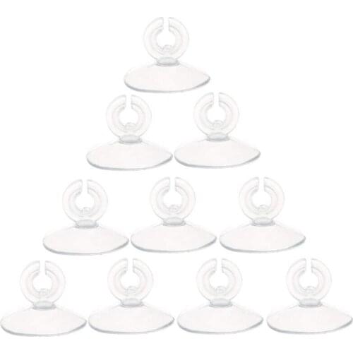 10PCS Aquarium Soft Plastic Suction Cup Holder Sucker Pipe Clip