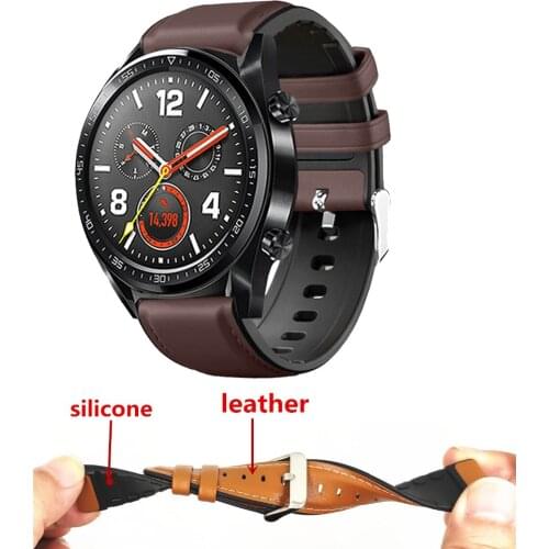 20/22mm Silicone leather Strap For Amazfit Bip S gts gtr Bracelet for xiaomi Amazfit GTR 42mm 47mm Pace Stratos Strap
