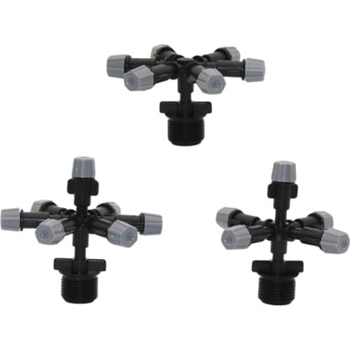 Garden Multi-heads Atomized Nozzle Greenhouse Sprinkler irrigation Mist nozzle Industrial Cooling Misting system 20 Pcs