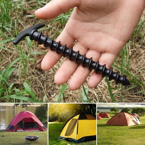5pcs Tent Nails Outdoor Camping Peg Ground Nails Screw Anchor Stakes Pegs Hiking Tent Stakes Pins Tent Accessories