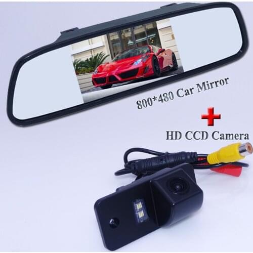 CCD HD Car Rear View Backup Camera with mirror rear view monitor for AUDI A3 S3 A4 S4 A6 A6L S6 A8 S8 RS4 RS6 Q7 free shipiing