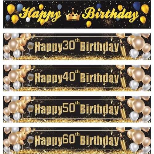 Birthday Banner 30 60th Birthday Party Decoration Accessories Centerpiece Hang Items for Photo Shoot Props