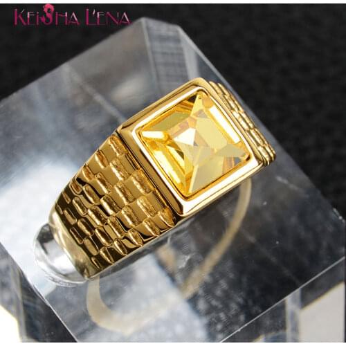2020 Original Design Watch Band Stainless Steel Multi-Color Square Cut Glass Crystal Ring Pattern Attractive Unisex Jewelry