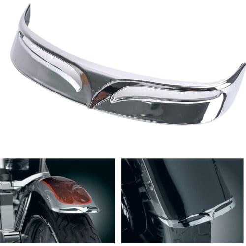 Motorcycle Chrome Fender Tips Trailing Edge Shell Decoration Case Fits For Harley Softail Fat Boy FLSTF 2017-Up