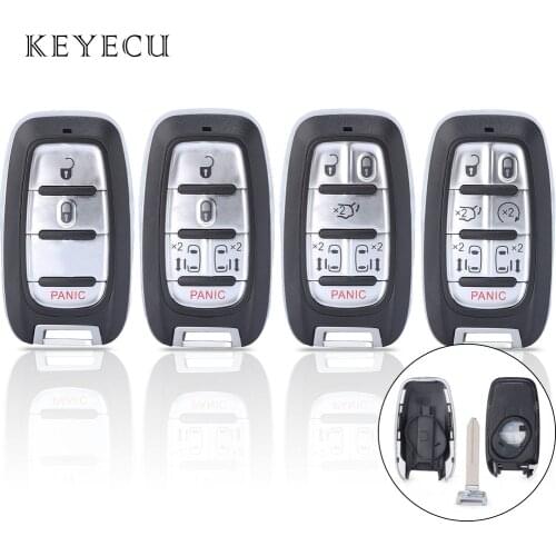 Keyecu Remote Key Shell Case for Chrysler Pacifica 2017 2018 2019 2020 M3N-97395900 68217832AC 68241532AC 68241531AC 68217827AC