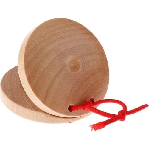 Wooden Castanets For Kids Adults Toddler Babys Toys Finger Clappers Musical Instruments Juegos Educativos
