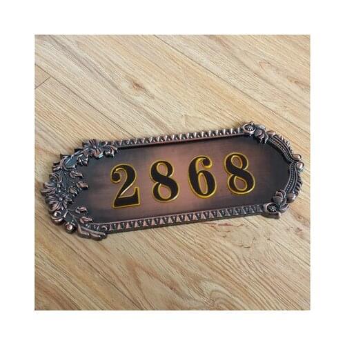 European-style door sign, custom-made apartment door number, any combination of numbers, letters, symbols