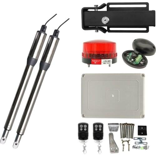 300KG Electric Swing Gate Motor Arm Drive Door Opener Actuator with Electric Door Lock Home Gate Garage Access Control Safety