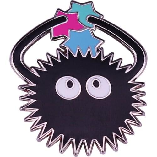Spirtied Away Soot Sprite Enamel Pin Finish what your started human