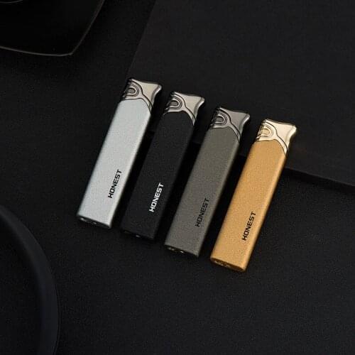 HONEST Metal Mini Turbo Lighter Gas Lighter Cigarette Lighters Unusual Flints Cigar Smoking Accessories Gadgets for Men