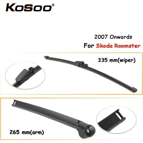 KOSOO Auto Rear Car Wiper Blade For Skoda Roomster,335mm 2007 Onwards Rear Window Windshield Wiper Blades Arm,Car Accessories
