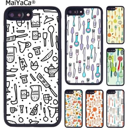 MaiYaCa Baking Cooking Utensils Chef Phone Case Cover For iPhone X XR XS 11 12 Pro MAX 5 6 6S 7 8 Plus Samsung Galaxy S8 S9 S10