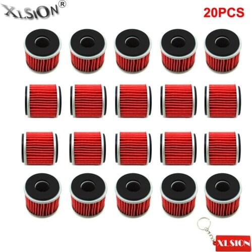 XLSION 20Pcs Oil Filters For Yamaha YZ250 XT250 YFZ450 YZ250F YZ450F YBR250 YFM250R Raptor YFZ450R YFZ450W YFZ450X YZ450F
