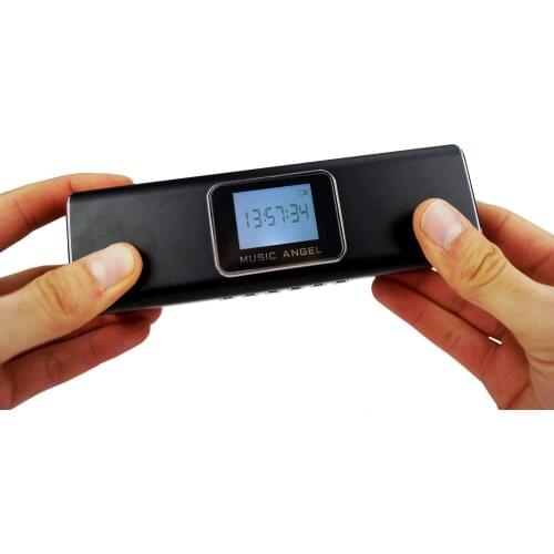 Music Angel Original MAUK5B LCD Screen Active Audio FM USB MP3 Portable Mini Speaker with SD/TF