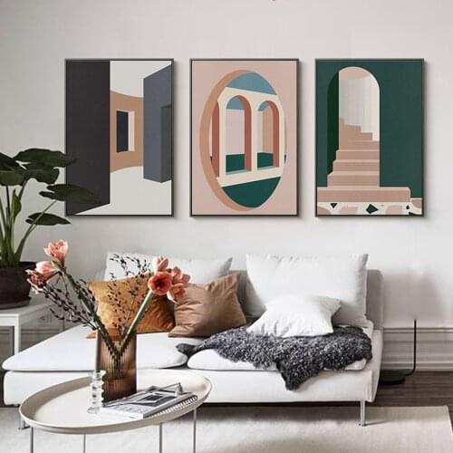AHPAINTING Wall Art Picture Canvas Print Modern Abstract Painting For Living Room Home Decor No Frame