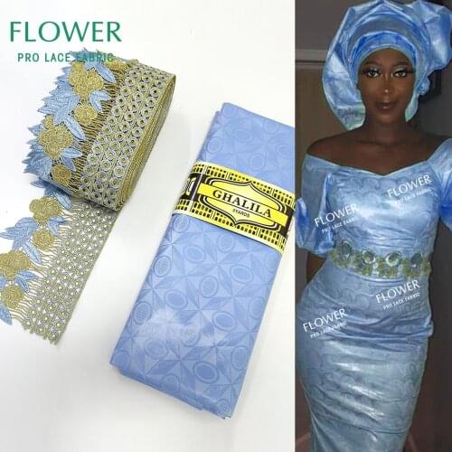 Sky Blue Guipure Ribbon For Crafts And Bazin Riche Fabric For Traditional Wedding Women Sewing Clothing Bazin Riche Gextczer