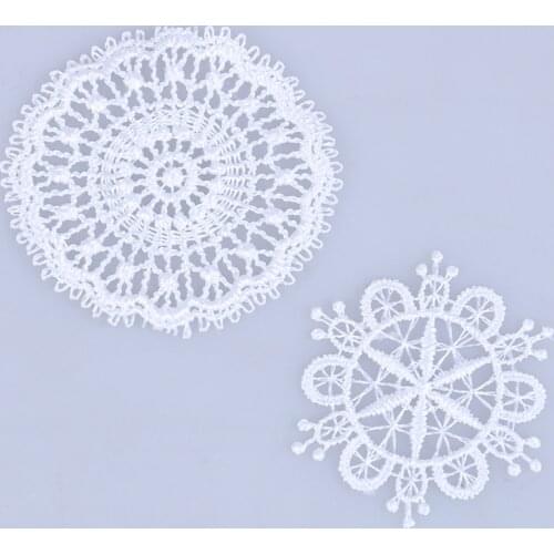 New 1:12 Scale Miniatures Furniture Decoration White Knitting Table Placemat for Dollhouse Life Scene Model Toy