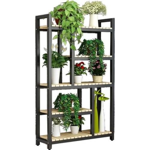 Para Plantas Escalera Decorativa Madera Plantenrekken Balkon Rack Pot Stojak Na Kwiaty Balcony Shelf Dekoration Flower Stand
