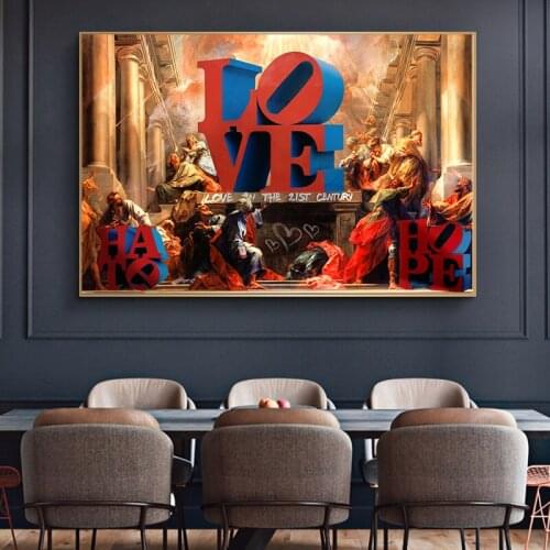 Love In The List Century HOPE Posters and Prints Canvas Paintings Wall Art Picture for Living Room Decor No Frame