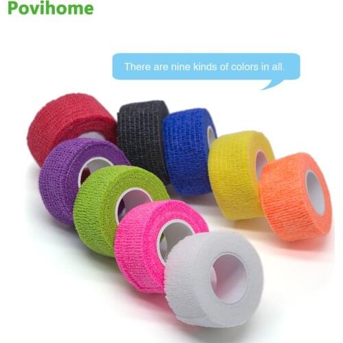 5pcs Self-adhesive Stretch Bandage Medical Care Gauze Band Random Color Waterproof Breathable Random Color D1063