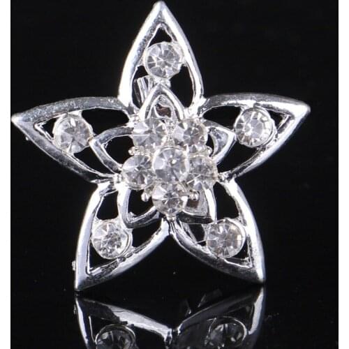 Simple Pentagram Brooch Jewelry For Women/men Fashion Jewelry Brooch Pins Metal Scarf Wedding Gift Diy Jewellery Accessories