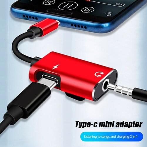 Type C To 3.5mm Jack TypeC Audio Splitter Headphone Cable Earphone Aux 3.5mm Adapter Charger Usb-C For Xiaomi Huawei